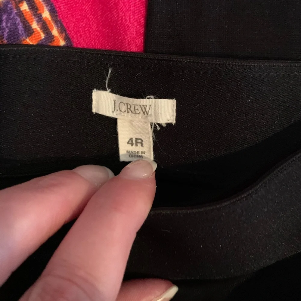 J. Crew black leggings size 4R.